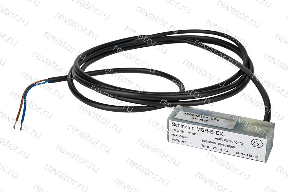 Датчик шахтной информации бистабильный скорость до 8м/с 3А 250В с кабелем MSRBI MSR-B-EX 418483 Schindler
