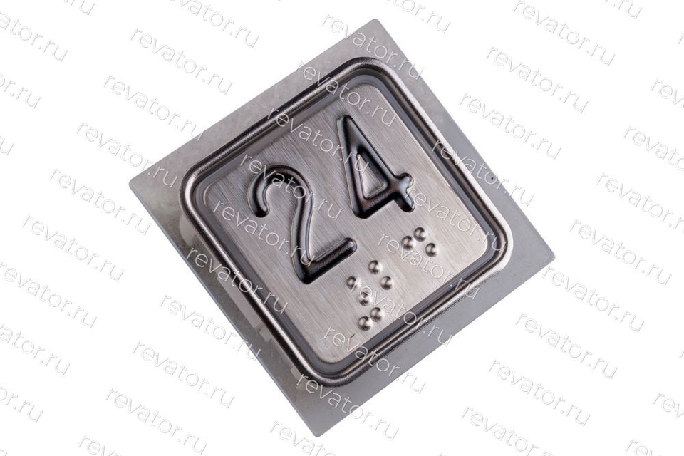 Модуль кнопочный квадратный красная подсветка код брайля "24" A4N11286$05 KA302-D-R-24 ЩЛЗ