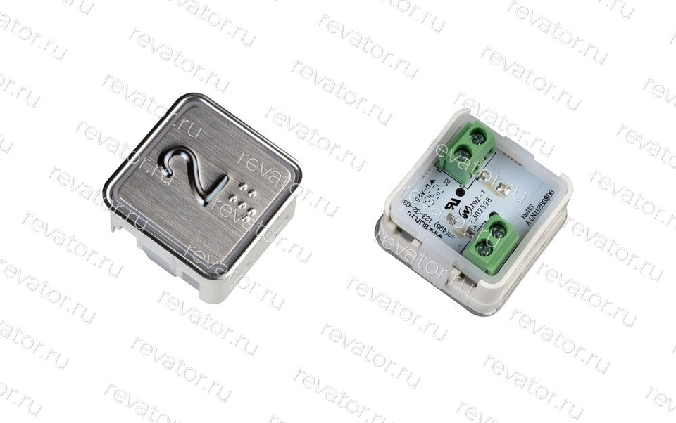 Модуль кнопочный квадратный красная подсветка код брайля "2" A4N11286$06 KA302-S-R-02 ЩЛЗ