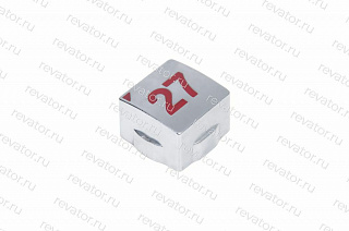 Толкатель (накладка) модуля кнопочного "27" квадратный красный LG Sigma