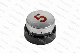 Толкатель (накладка) модуля кнопочного "5" круглый красный LG Sigma
