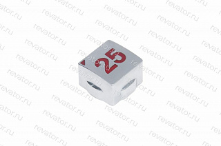 Толкатель (накладка) модуля кнопочного "25" квадратный красный LG Sigma