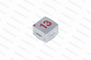Толкатель (накладка) модуля кнопочного "13" квадратный красный LG Sigma