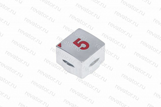 Толкатель (накладка) модуля кнопочного "5" квадратный красный LG Sigma