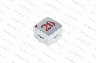 Толкатель (накладка) модуля кнопочного "26" квадратный красный LG Sigma