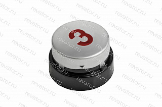 Толкатель (накладка) модуля кнопочного "3" круглый красный LG Sigma